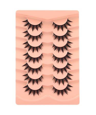 Winifred X6 Cat Eye Manga False Eyelashes - Anime Cosplay Natural Spiky Wispy Thick Japanese Style - Buy Online on GoSupps.com
