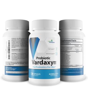 Probiotic Vardaxyn - Our Best Premium Male Formula - Pre/Probiotics for Men - Male Probiotic Formula to Support Male Health - Gut Health - Mood - Digestive Health - Immune Health - Buy Online on GoSupps.com