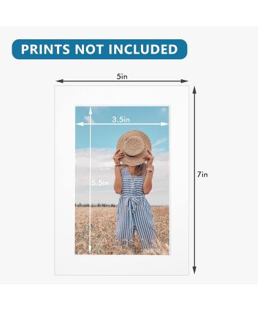 Somime White Pre-Cut 5x7 Photo Matte with White Core - 10 Pack for Picture Framing - Buy Online on GoSupps.com