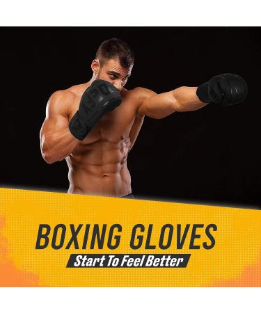 DEFY Boxing Gloves for Men & Women - Premium Quality Synthetic Leather Training Gloves - Ideal for Heavy Bags, Sparring & Fighting - Black 14oz - Buy Online on GoSupps.com