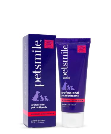 Petsmile Professional Pet Toothpaste | Cat & Dog Dental Care | Controls Plaque Tartar & Bad Breath | Only VOHC Accepted Toothpaste | Teeth Cleaning Pet Supplies (Rotisserie Chicken 2.5 Oz) - Buy Online on GoSupps.com