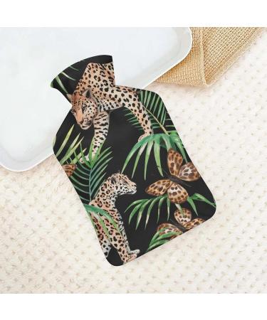 Leopard & Butterfly Heat Bottle with Lid | Rubber Hot Water Bag for Pain Relief Cramps & Therapy - Buy Online on GoSupps.com