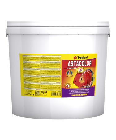 TROPICAL ASTACOLOR 5L / 1kg - Color Enhancing Food for Fish, in Flake Form