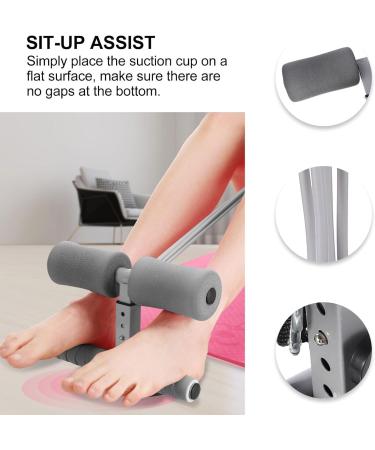 Besportble Portable Training Device: Voltage Foot Pedal Resistance Tapes & Abdominal Exercise Rope for Enhanced Fitness - Suction Cup Sit-Up Rod (Gray 55x25x3cm) - Buy Online on GoSupps.com