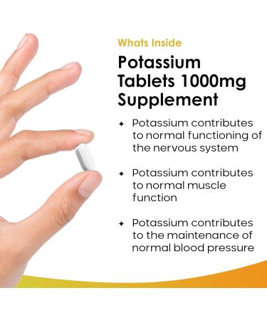 High Strength Potassium Supplement - 180 Vegan Tablets for Muscle & Nervous System - Gluten-Free, Non-GMO - Made in UK by New Leaf - 180 Count - Buy Online on GoSupps.com