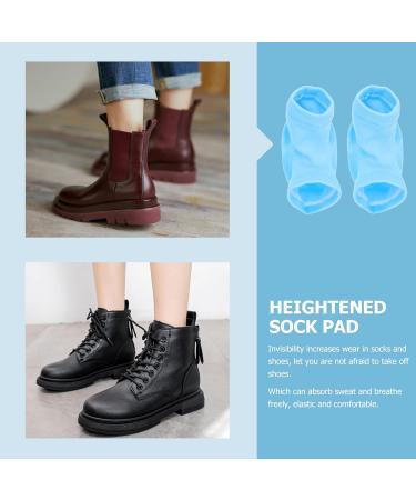 Lurrose 1set Heightening Socks Half Heel Height Increase moisturizing Heel Sleeves Heel moisturizing Sock Socks for Heels Silicone Half Shoe Lift Soft Gloves Polyester Cotton Men and Women Blue - Buy Online on GoSupps.com