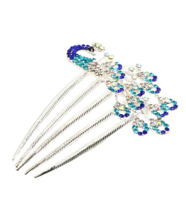 CRILSTYLEO Diamond Phoenix Hair Comb Hair Side Comb Bridal Headpiece Wedding Hair Bride Headpieces for Wedding Flower Girl Hair Accessories for Wedding Winter Party Hair Comb Rhinestones