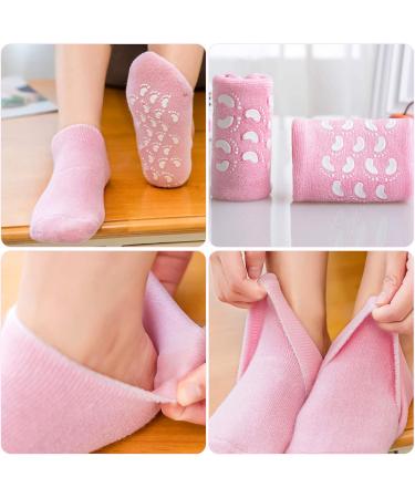 Jinlaili Moisturizing Gel Socks - 2 Pairs Infused with Vitamins & Oils for Soft Hydrated Skin - Spa Quality Repair for Dry Feet - Buy Online on GoSupps.com