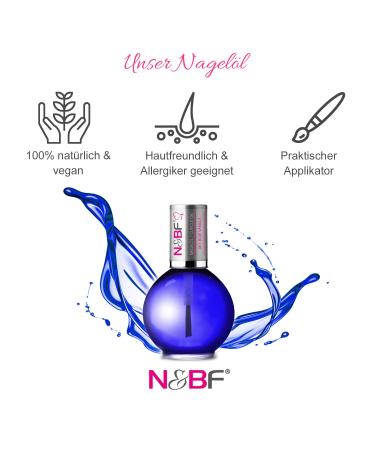 N & BF Sky Blue Vanilla Nail Oil 11.5ml | Nourishing Cuticle & Nail Repair | Fragrant Regenerative Care for Healthy Nails - Buy Online on GoSupps.com