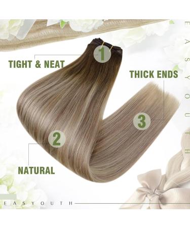 Buy 18-Inch Real Hair Whisk Extensions - Dark Brown Ash Brown & Medium Blonde Mix - 100g Remy Brazilian Hair - International Shipping Available - Buy Online on GoSupps.com