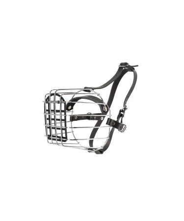 Dingo Mettal muzzle with plastic grille No. 7a wire muzzle for dog training handicrafts Easy comfort adjustable leather straps Rottweiler Groß 14018 - Buy Online on GoSupps.com