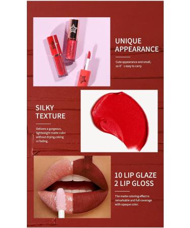 INTEROOKIE Makeup Lip and Cheek Dual Use Matte Lip Glaze Set Non Fading LongLasting Lipstick A - Buy Online on GoSupps.com