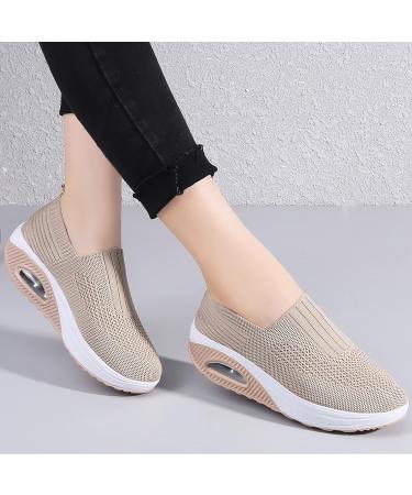 XIRUJNFD 2023 Women's Orthopedic Sneakers - Beige, Size 6.5 - Buy Online on GoSupps.com