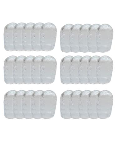 Wilitto Original Soft Gel Toe Hat Silicon Gel Toe Protector Cushioning Toe Sleeves to Provide Relief from Missing/Ingrown Toenails Corns Calluses Blisters Hammer Toes 30pcs Transparent
