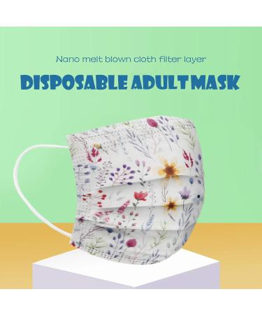 Lulupi 50 Pieces One-Way Oral Protection - Dandelion Motif Multifunctional Breathable Cloth Scarf & Mouth/Nose Protection | Staubproof Wipes - Buy Online on GoSupps.com