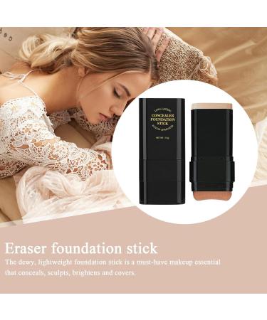 Foundation Stick Full Coverage Foundation Stick 15G Skin Content Concealer Concealer Moisturizing Cream for Women Men Double Head - Buy Online on GoSupps.com