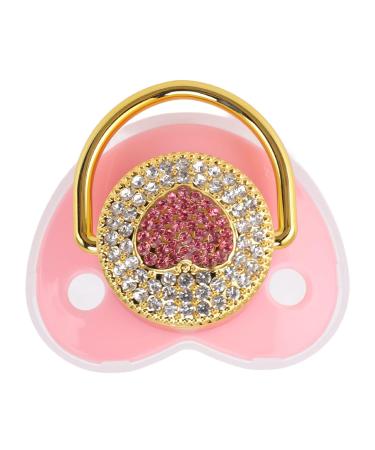 Shop Ritoeasyports Pink Heart-Shaped Rhinestone Infant Pacifier - Soft Baby Nipple for Milk Powder Feeding - International Shipping Available - Buy Online on GoSupps.com
