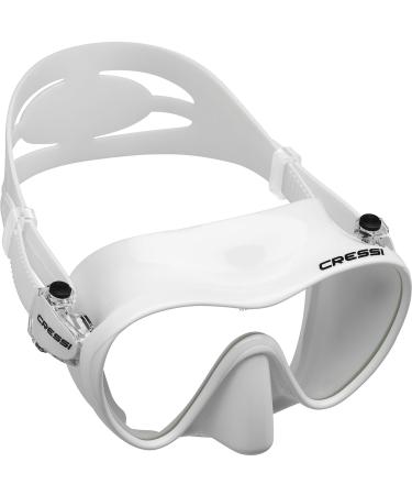 Cressi F1, Scuba Diving Snorkeling Frameless Mask - Perfect Seal Silicone Skirt - Cressi: Quality Since 1946 White