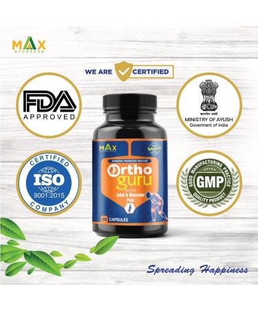 Ortho Guru Capsules - Effective Relief for Muscle and Joint Pain | 60 Capsules | International Shipping - Buy Online on GoSupps.com