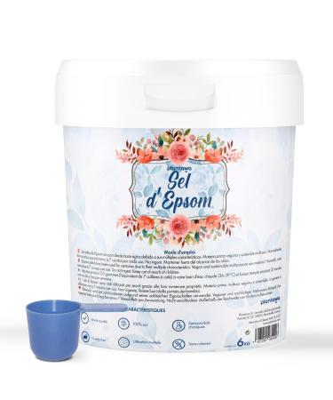 PLANTAWA - Epsom Salt 6 kg | Pure Magnesium, Relaxing, Repairing and Foaming Aromatherapy | Free from Toxins and Additives, W