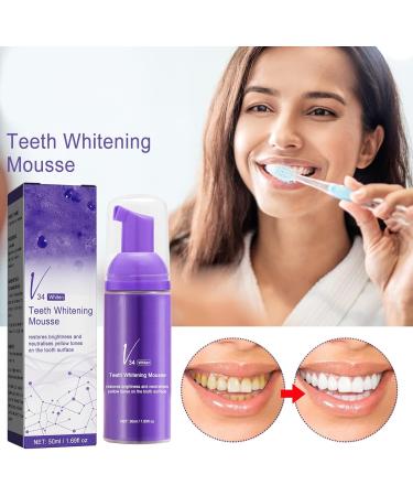 50ml Teeth Whitening Mousse - Stain Removal Breath Freshener & Color Corrector Foam for Perfect Smiles - Buy Online on GoSupps.com
