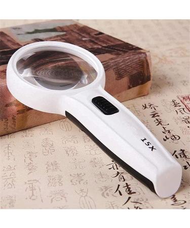 Spacmirrors Magnifying Glass Magnifying Glass High Definition Inspection Maintenance Maps Crafts Identification 15X HD Handheld Magnifying Glass Magnifier - Buy Online on GoSupps.com