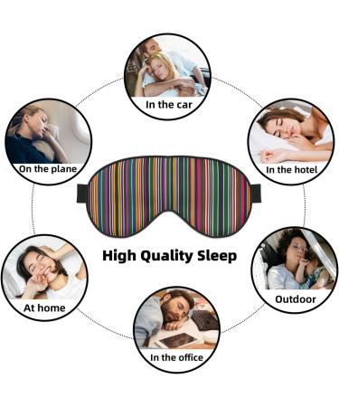 SSIMOO Colorful Stripes Light-Blocking Eye Mask | Ultra-Soft & Comfortable for Restful Sleep - International Shipping - Buy Online on GoSupps.com