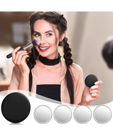 Portable Mini Pocket Makeup Mirror - Round Compact Glass Mirror for Women - 2.76 Inch - Black (72 Pieces) - Buy Online on GoSupps.com
