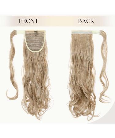 Ponytail Extension Wrap Around Long Straight Curly Clip in Hairpiece for Women - 17 Inch, Brown Black Blonde Shades - Buy Online on GoSupps.com