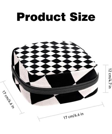 GIAPB Checkerboard Pattern Period Bag | Sanitary Napkin Storage & Travel Makeup Pouch Color4716 - Buy Online on GoSupps.com
