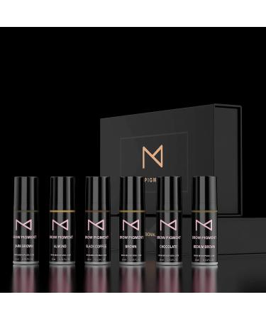 M Brow Semi Cream Pigment By Mellie Microblading - For Eyebrows/Brows Manual & Machine Use - Medical Grade - No Mixing - For Professionals Only -15ml (SET OF 6)