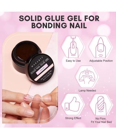 15ML Makartt Solid Nail Glue Gel for Soft Gel Tips | Strong Builder Gel for Press On, Acrylic, Fake Nails | UV Light Cured | Nail Strengthening and Art DIY - Buy Online on GoSupps.com