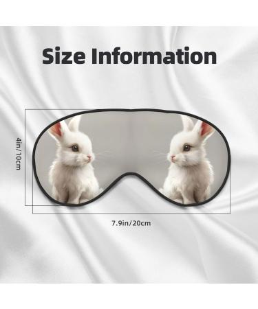 Cute White Rabbit Print Eye Mask | Adjustable Blackout Sleep Mask for Men & Women | Perfect Sleep Aid - Buy Online on GoSupps.com