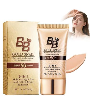 BB Cr me Teint e SPF 50 Soin Visage Unifiant avec Protection UV lev e CC Cr me Hydratante L g re et Correctrice Teinte Naturelle 01# Peau Mixte S che 40g