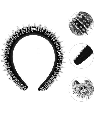 DEARMAMY Spiked Headband Punk Style Rivet Headband Women Headwear Party Hair Hoop - Buy Online on GoSupps.com