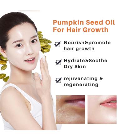 Pumpkin Seed Oil for Hair Growth: Organic Nourishing 60ml Formula to Enhance Hair Vitality and Scalp Health - Buy Online on GoSupps.com