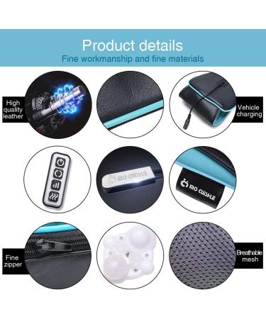 Shiatsu Back Shoulder & Neck Massager with Heat - Electric Deep Tissue 4D Kneading Massage - Best Gifts for Women Men - Blue - Buy Online on GoSupps.com