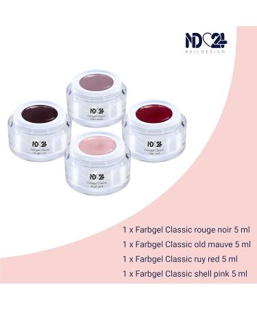 Amarena Cherry Collection Set - 4 x 5ml Color Gel for Gel Nails - Made in Germany - International Shipping Available - Buy Online on GoSupps.com