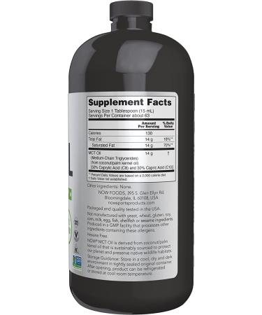 NOW Sports MCT Oil 14g - 32oz Liquid for Weight Management - Buy Online on GoSupps.com