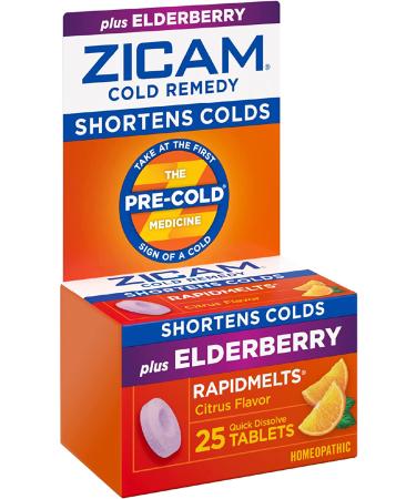 Zicam Cold Remedy RapidMelts Elderberry Citrus Flavor 25 Count - Fast Relief Formula - Buy Online on GoSupps.com