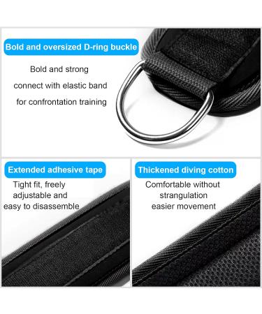 Ksvaye Fitness Foot Loops with D-Ring Ankle Straps - Adjustable Cable Pull Kickback Loops for Men & Women - Perfect for Gym Workouts - Buy Online on GoSupps.com