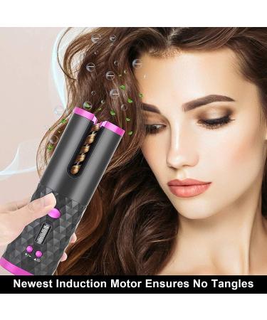 Automatic Cordless Hair Curler - Rechargeable & Portable 6 Temp Settings Ceramic Curling Wand for Effortless Hair Styling - Buy Online on GoSupps.com