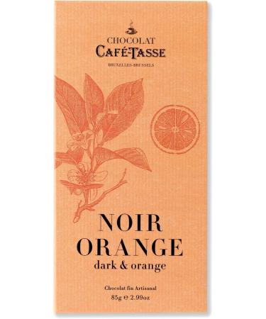 Caf -Tasse Assortment of 5 Belgian Chocolate Tablets - Black 77% Black Orange Black Almonds Salted Caramel Milk Nougat Milk - 425g - Buy Online on GoSupps.com