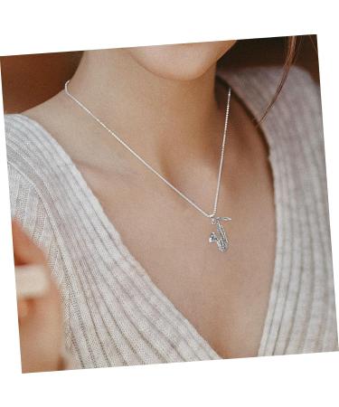 Parliky Saxophone Pendant Necklace A Necklace Charm Necklace Women Pendant Necklace Jewelry Miss Fashion - Buy Online on GoSupps.com