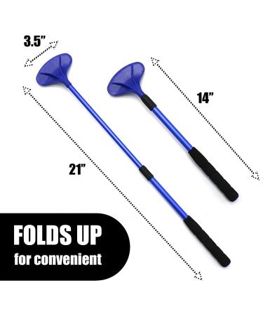 EASACE 21-inch Extendable Back Scratcher with Massage Head - Compact and Retractable - Blue - Buy Online on GoSupps.com