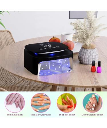 Buy Cordless UV LED Nail Lamp - 60W Rechargeable Nail Dryer with Auto Sensor & LCD Display | Portable Gel Polish Light - Ideal for Home & Salon Use - Buy Online on GoSupps.com