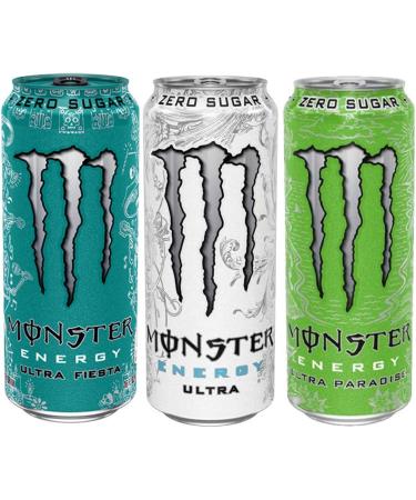 Monster Energy Ultra Zero Sugar 12 Pack 500ml Cans with Free Sticker Ultra Zero Ultra Violet Ultra Paradise - Buy Online on GoSupps.com