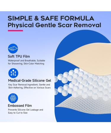 Thicker Silicone Scar Sheets - Medical Grade Scar Tape for Surgical Scars Keloids and Burns | Effective & Strong Adhesion (1.6 x 118 - Buy Online on GoSupps.com