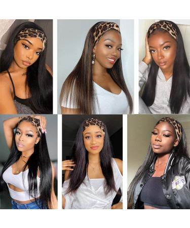 Xtrend 24 Headband Wig 24 Inch Straight Black None Lace Front Glueless Natural Looking Wig for Women - Daily Use - Buy Online on GoSupps.com