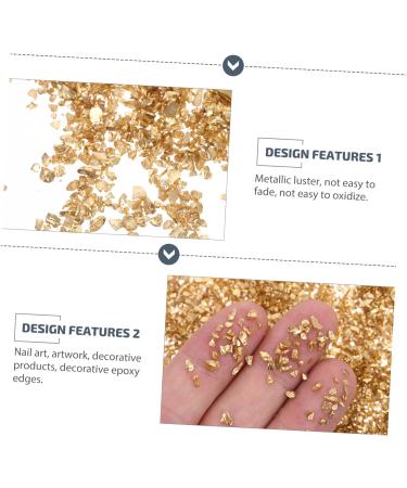 FOYTOKI 1 Glass Chip Glass Charms Filling Shiny Nail Stickers DIY Fillers Nail Nail Art Charms Manicure Charm Epoxy Filling DIY Glass Fillers Nail Art Rhinestones Epoxy Charms 0.5X0.3cm Golden - Buy Online on GoSupps.com